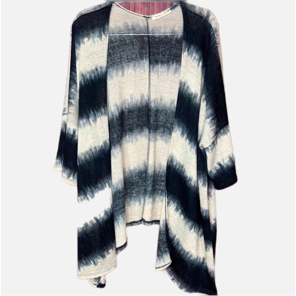 Newbury Kustom Open Front Black + Cream Cardigan